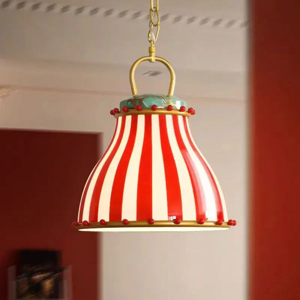 Modern circus style pendant light, glass, with LED light, Nordic style
