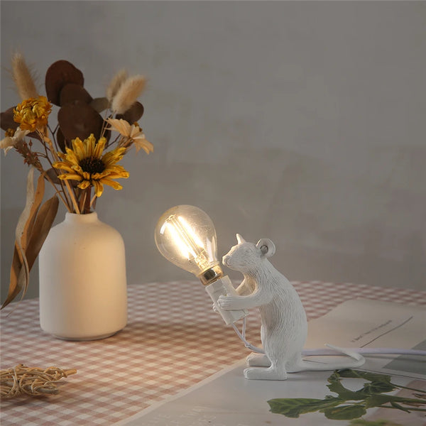 Nordic Resin Mouse Night Light, Small, Cute, Modern, LED