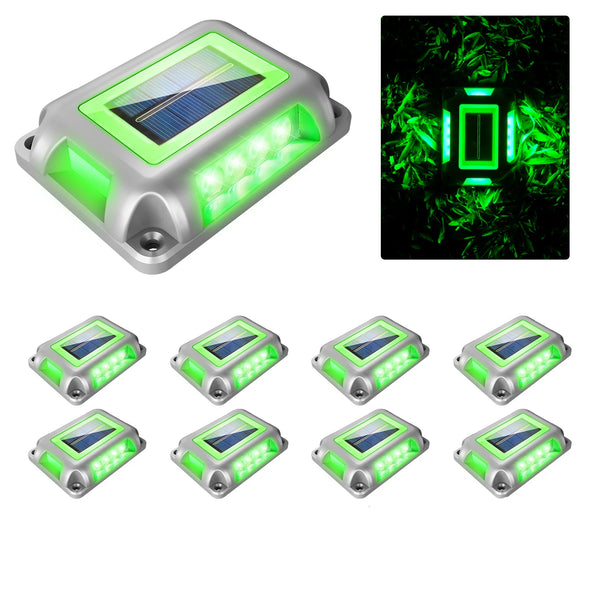 8PCS Solar Underground Deck Lights β IP65 Waterproof LED Spotlights for Garden, Lawn & Street Decor