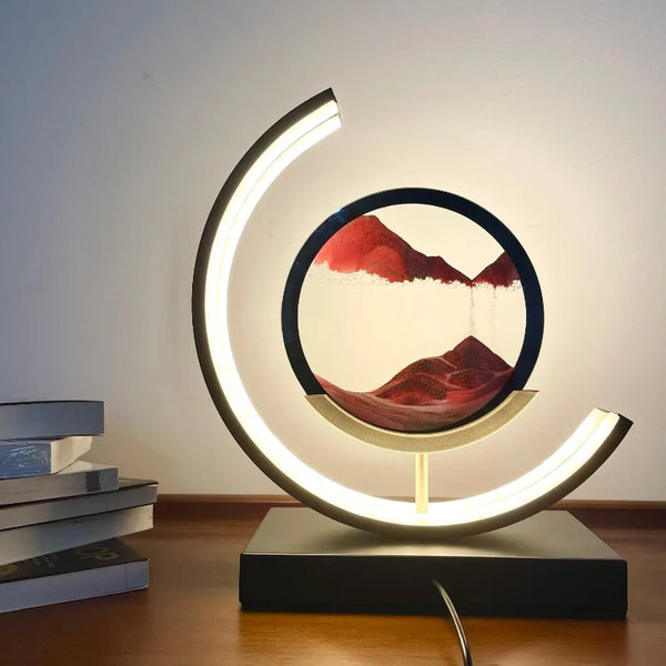 Hourglass table lamp
