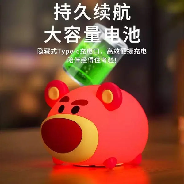 Disney Cartoon Cute Alien Night Light Silicone Bedside Lamp