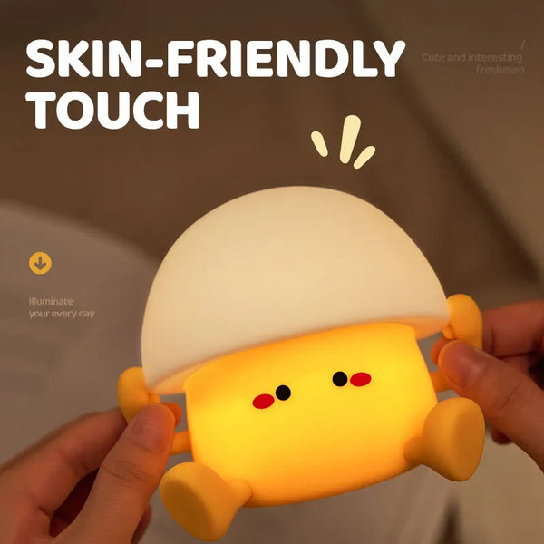 Cute silicone egg yolk and mushroom lamp