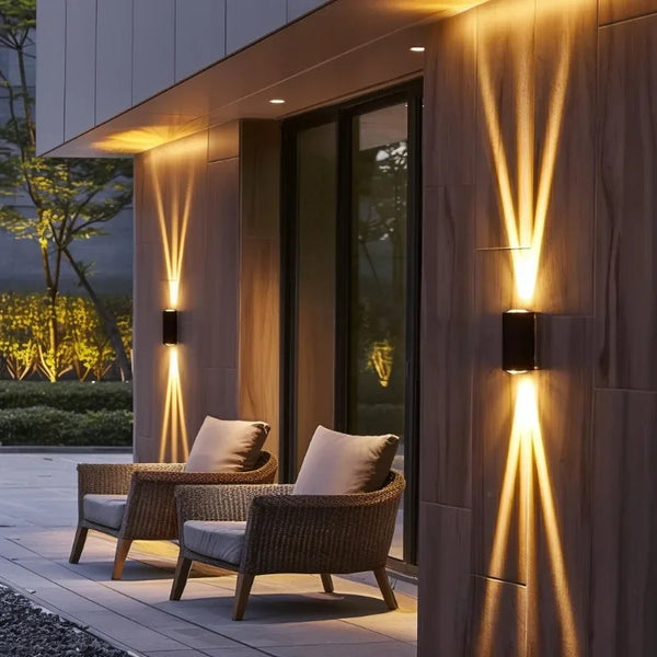Multifunctional solar powered outdoor lights, wall lights