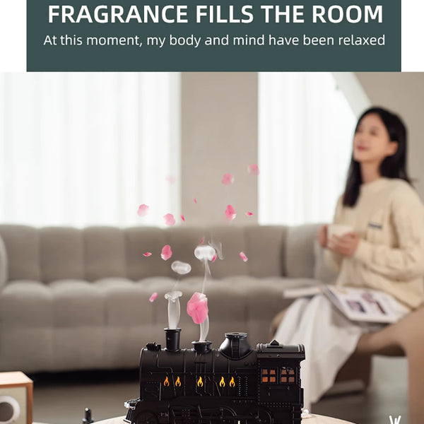 Air humidifier for model train, remote control