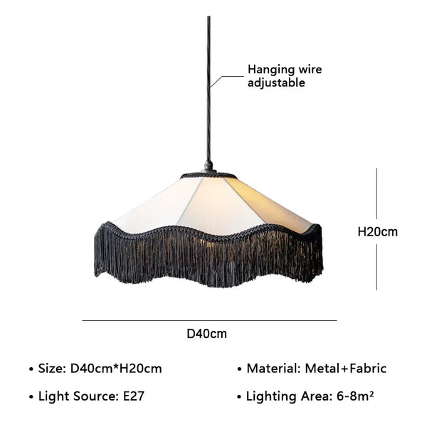 Modern Japanese Wabi Sabi fabric chandelier,