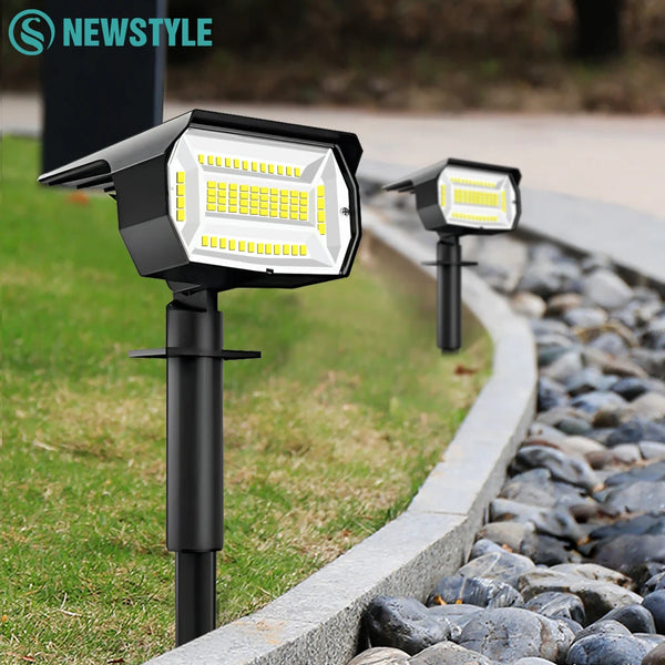 72/68 LED Solar Flood Lights Outdoor IP65 Waterproof 3 Modes Solar Garden Light Outdoo