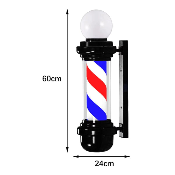 Cylindrical rotating light for beauty salon