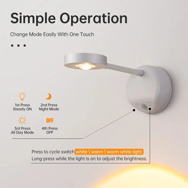 Wireless motion sensor night light