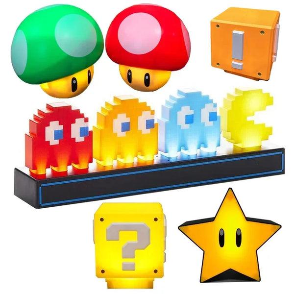 Game Pixel Icon LED Night Light 3D Illusion LED