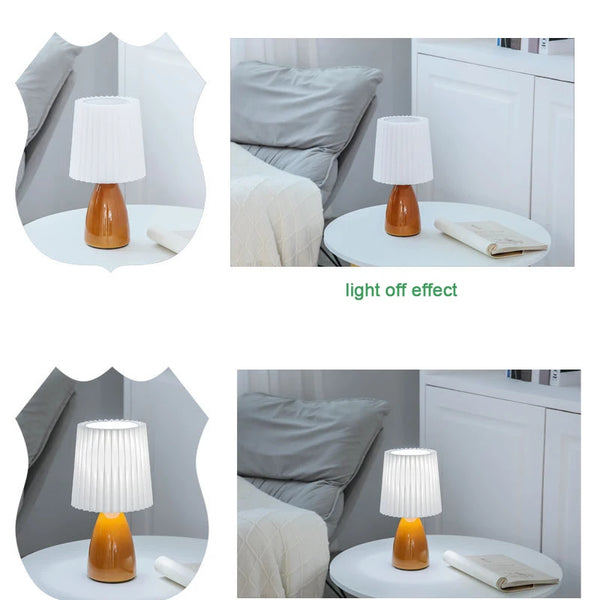 Ceramic night light with milkshake effect