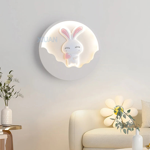 Cartoon Bear Rabbit Wall Lamps
