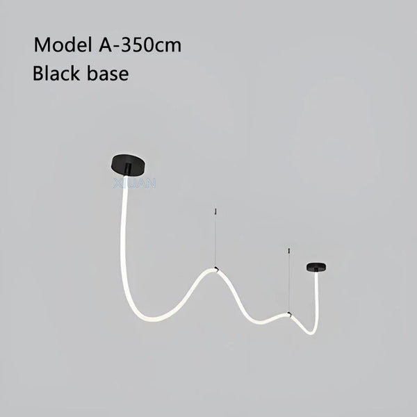 Modern chandelier with 360-degree lighting