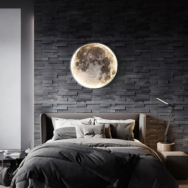 Minimalist moon wall lamp