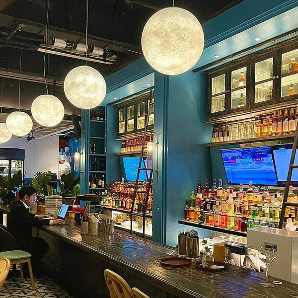 Nordic minimalist style pendant lights moon lamps