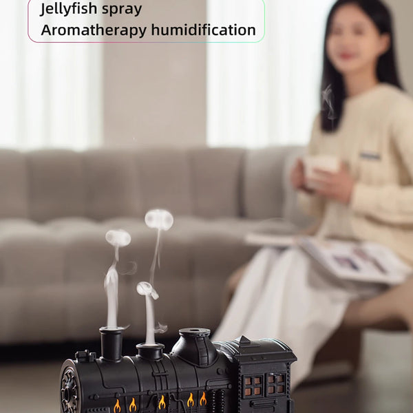 Air humidifier for model train, remote control