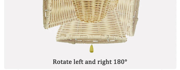 Retro Nordic rattan bedside wall lamps