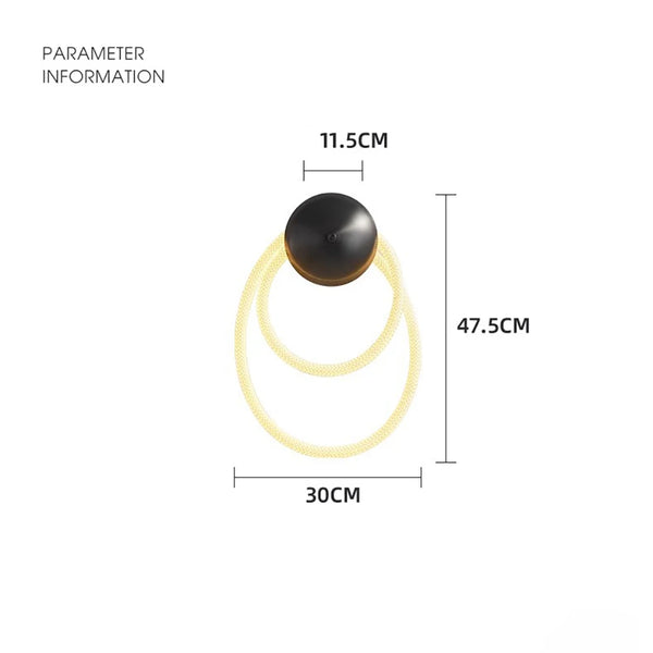 LED light with flexible curved rope