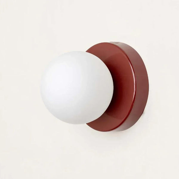 Nordic minimalist glass LED wall light with G9 base, orb style sconce