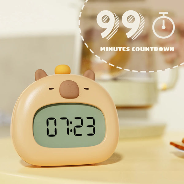 Capybara LED Alarm Clock for Kids