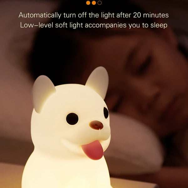 cute Bulldog silicone lamp