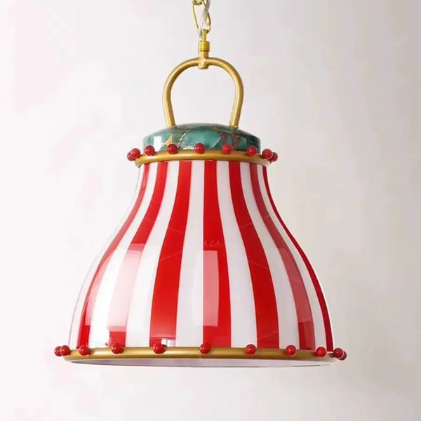 Modern circus style pendant light, glass, with LED light, Nordic style