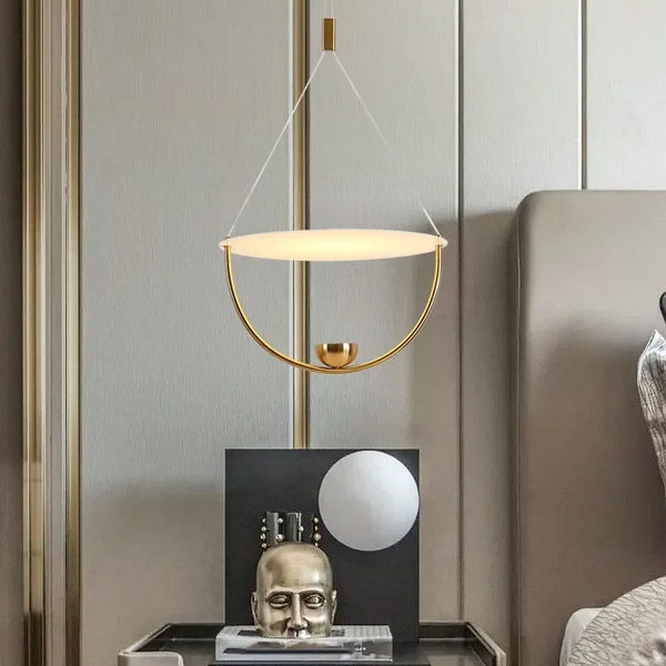 Minimalist acrylic LED pendant light, modern Nordic style