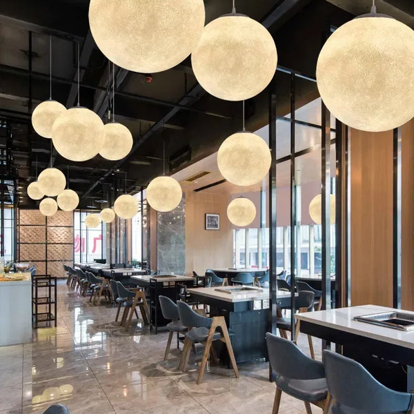 Nordic minimalist style pendant lights moon lamps