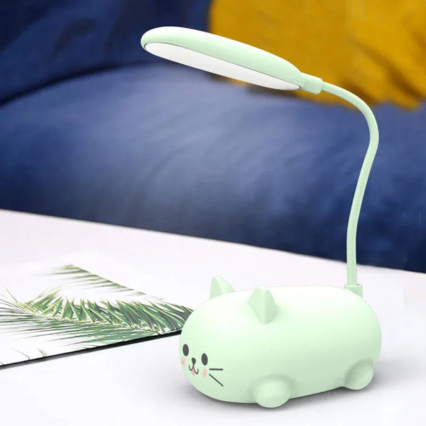 Mini Cute Cat Night Light USB Charging Foldable Small LED Desk Lamp