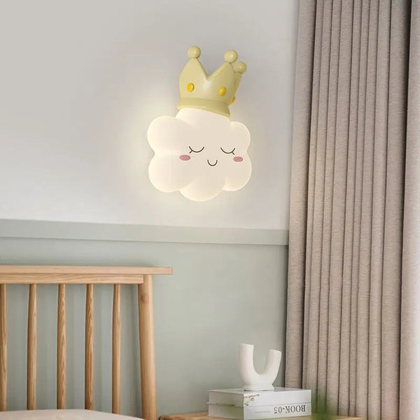 Fluffy Cloud Wall Lamps Yellow Pink Blue