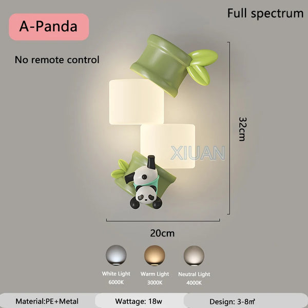 Monkey Rabbit Panda Animal Wall Lamps