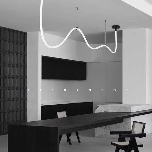 Modern chandelier with 360-degree lighting