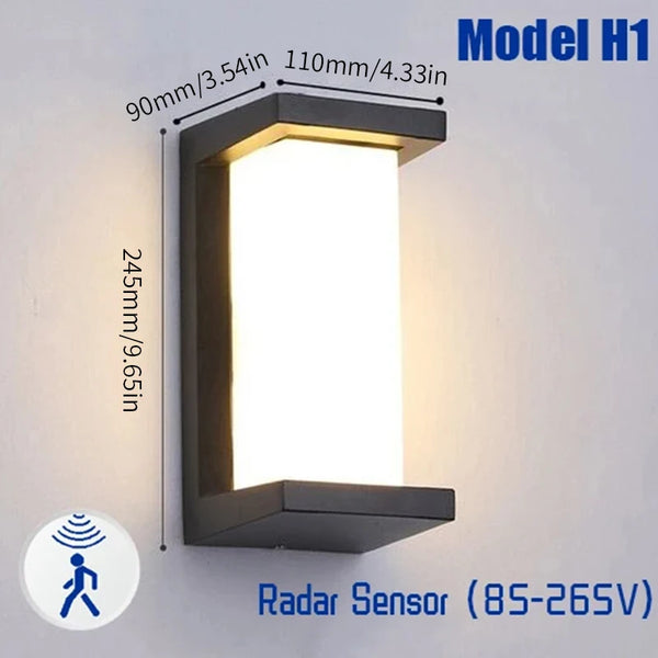 Waterproof Motion Sensor LED Wall Light for