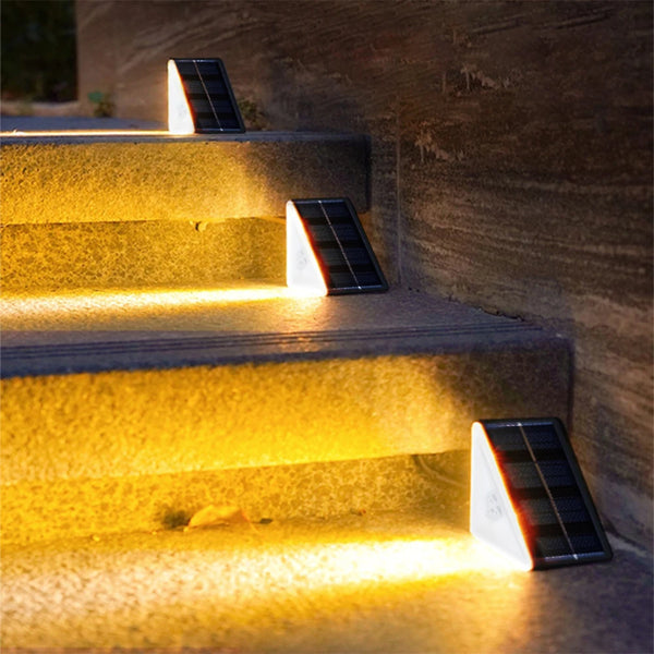 Solar outdoor step lights