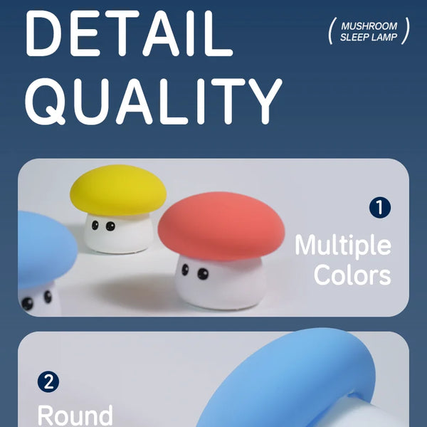 cute mushroom silicone lamp