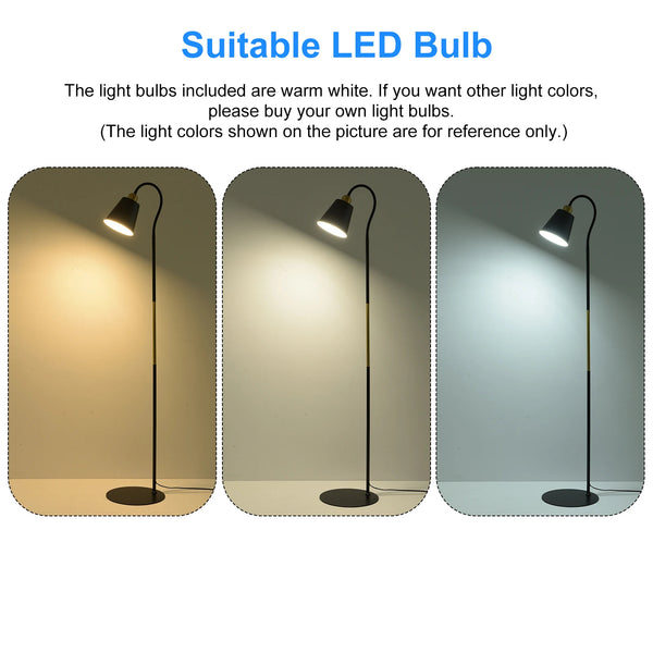 Modern and simple iron LED floor lamp