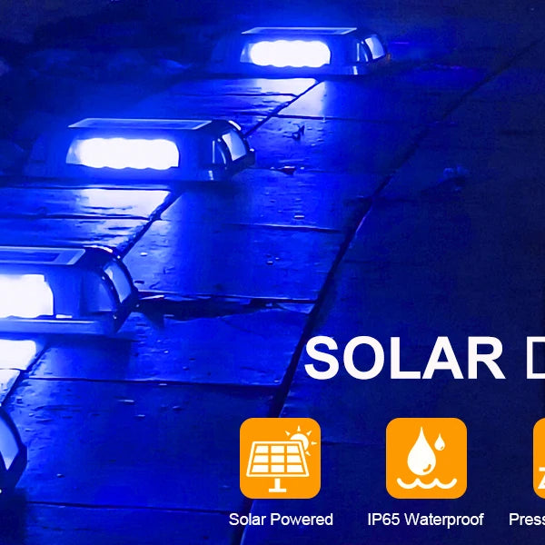 8PCS Solar Underground Deck Lights β IP65 Waterproof LED Spotlights for Garden, Lawn & Street Decor