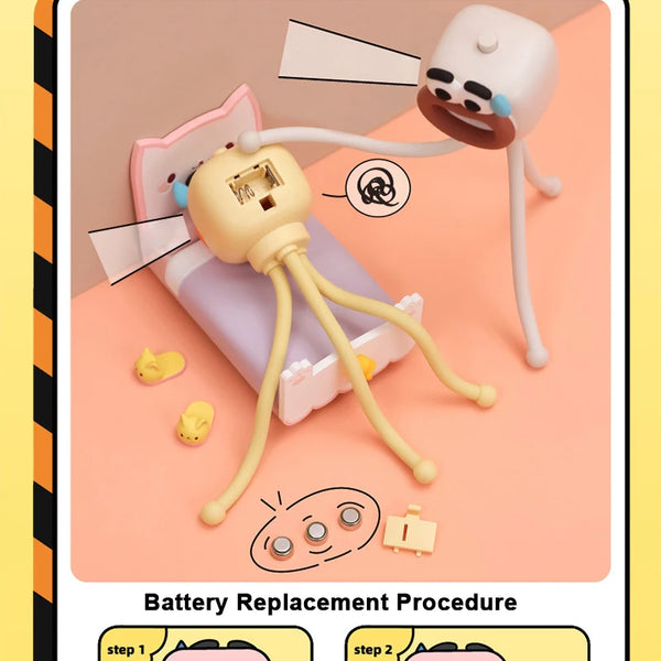 Mini adjustable octopus-shaped table lamp