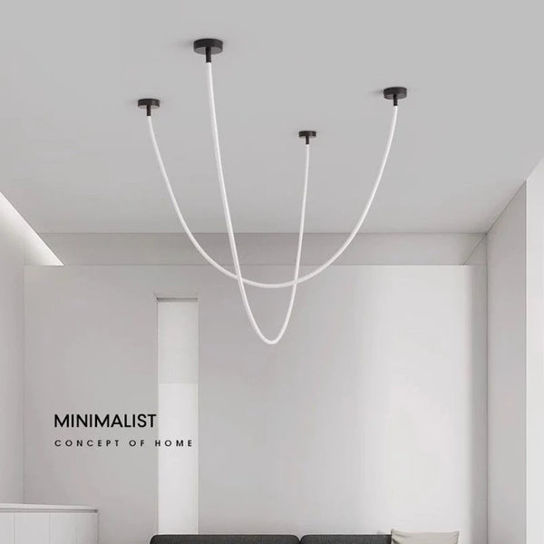 Modern chandelier with 360-degree lighting