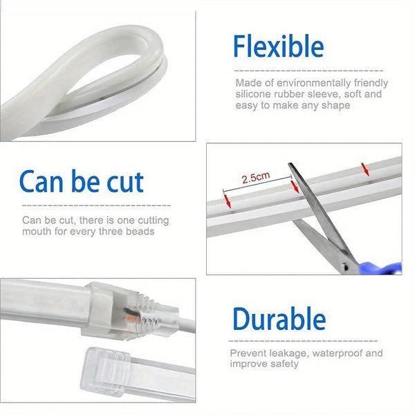 Neon LED Strip with Touch Sensor, USB DC 5V