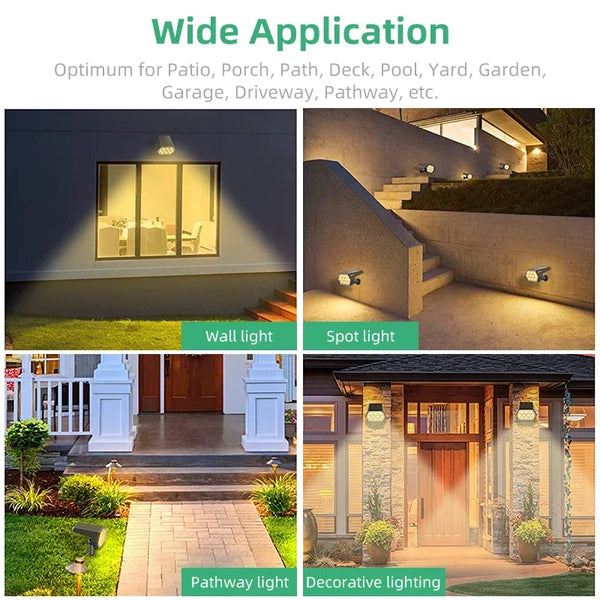 92LED Solar Outdoor Spotlights β IP67 Waterproof 2-in-1 Garden & Yard Lights