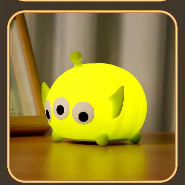 Disney Cartoon Cute Alien Night Light Silicone Bedside Lamp