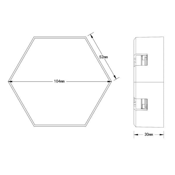Lâmpada Quântica LED RGB WIFI Hexágono Luz Noturna LED