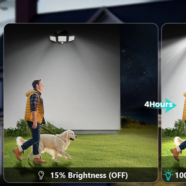 IP65 Waterproof Outdoor Solar Light, 210LED 2500LM Motion Sensor Security Light for Porch, Garage, Yard Entrance, Patio