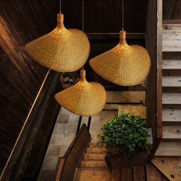 Chinese style hand-knitted bamboo pendant lights