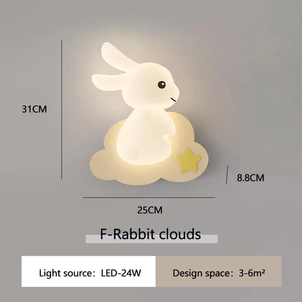 Cute Rabbit Wall Lamps LED