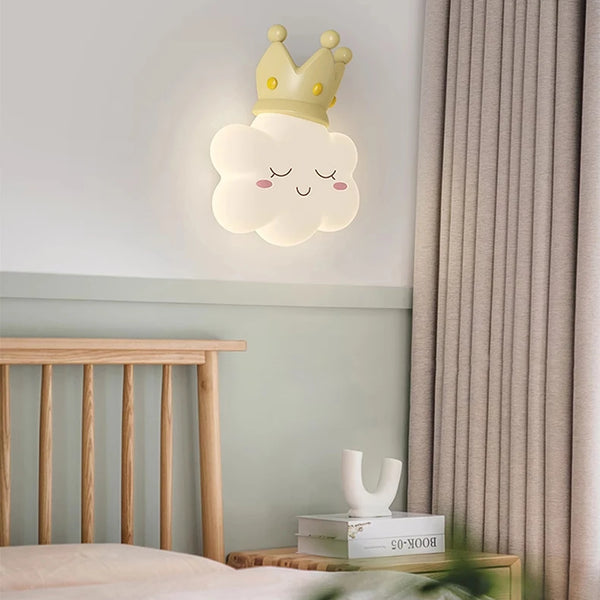 Fluffy Cloud Wall Lamps Yellow Pink Blue