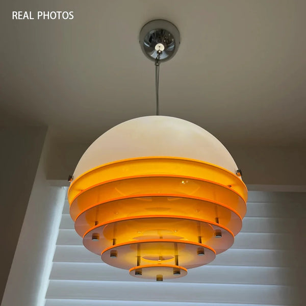 Modern Nordic sunset light acrylic glass pendant light indoor chandelier