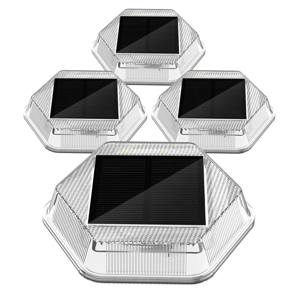 4PCS Solar Ground Lights β 12 LEDs Outdoor Pathway & Deck Lighting | Waterproof Underground Lights for Garden & Driveway