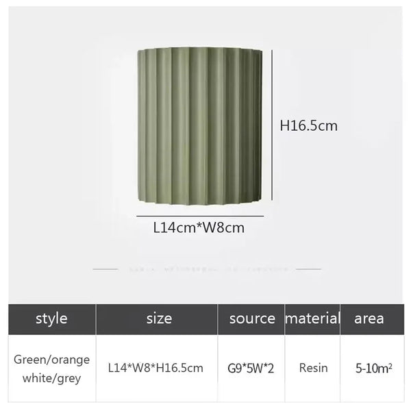 Nordic minimalist resin LED wall light