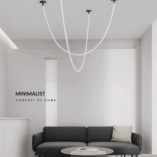 Modern chandelier with 360-degree lighting